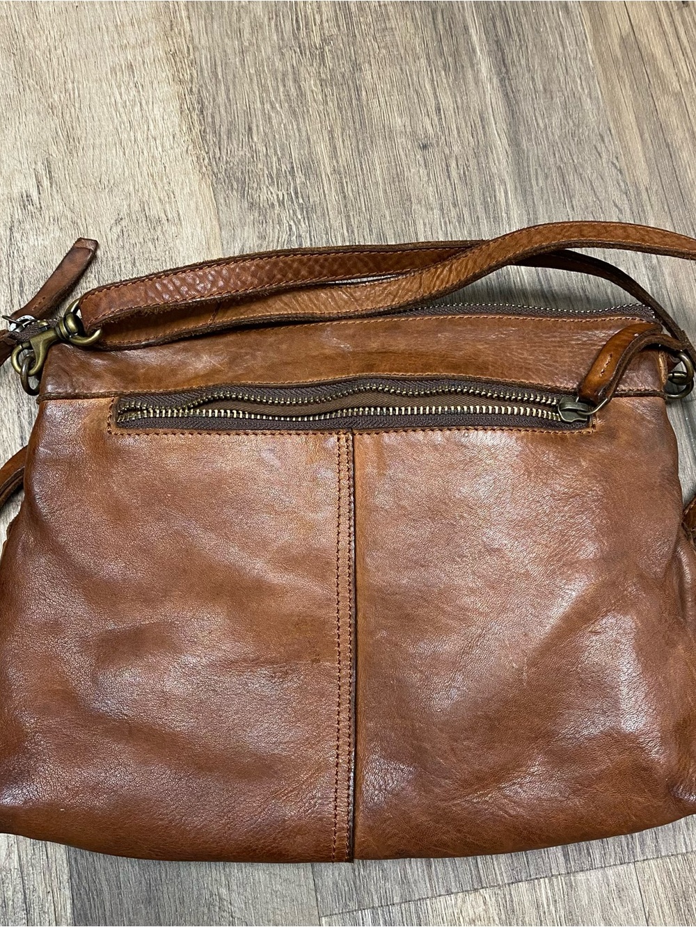 Pikolinos Brown Woven Smooth Leather Adjustable Strap Shoulder Bag Handbag Purse - Picture 2 of 15